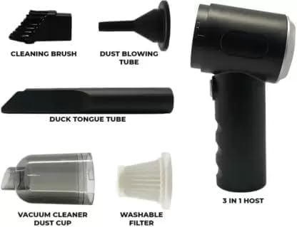 ONERIOUS 3 in 1 Portable Car Vacuum Cleaner with Blower | USB Rechargeable Wireless Handheld Car Vacuum Cleaner Traveling, Camping Reusable,Portable,Rechargeable