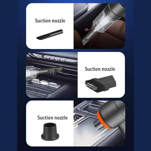 ONERIOUS 3 in 1 Portable Car Vacuum Cleaner with Blower | USB Rechargeable Wireless Handheld Car Vacuum Cleaner Traveling, Camping Reusable,Portable,Rechargeable