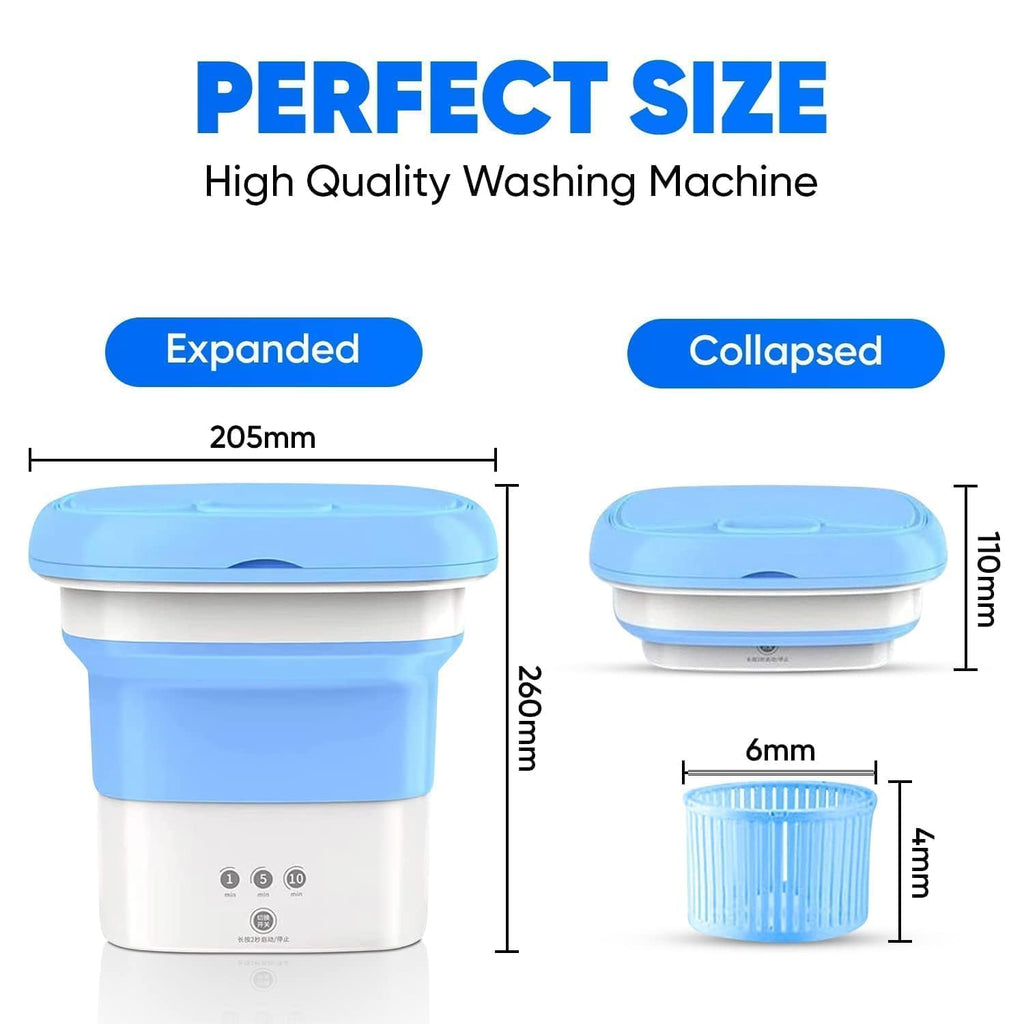Pitinxa Portable Washing Machine, 16L Upgraded Mini Washer with Spin Basket Laundry Machine, 3 Cleaning Modes Suitable for Small Clothes, Foldable Design Ideal for Apartment, Home
