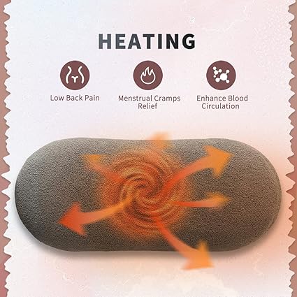 aGIOGIO Portable Cordless Heating Pad for Menstrual Cramps Relief, for Stomach, 3-Speed Temperature Adjustment and 4-Speed Massage Modes, Back and Belly Heating Pad for Women Pink Color